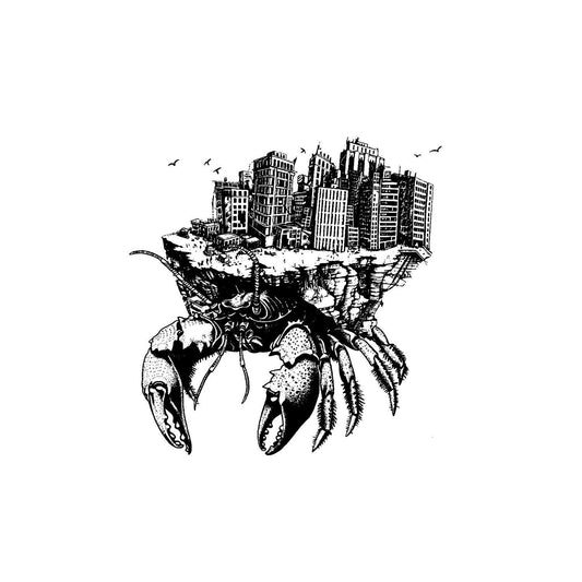 Creepy Crab Graphic, Hermit Crab PNG, Crabby Graphic, Instant Download, Laser Engraver Files, Crab City SVG, City Crab, Crazy Crab Image!!