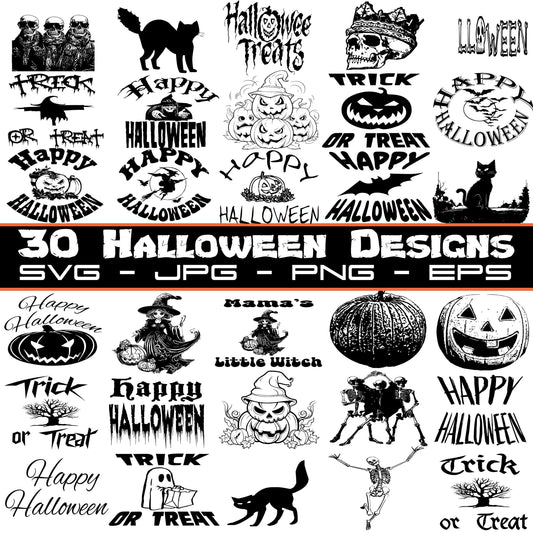 Halloween Horror SVG Bundle, Halloween Sign SVG, Clipart, Instant Download, Includes Jpg, Eps, Png Files